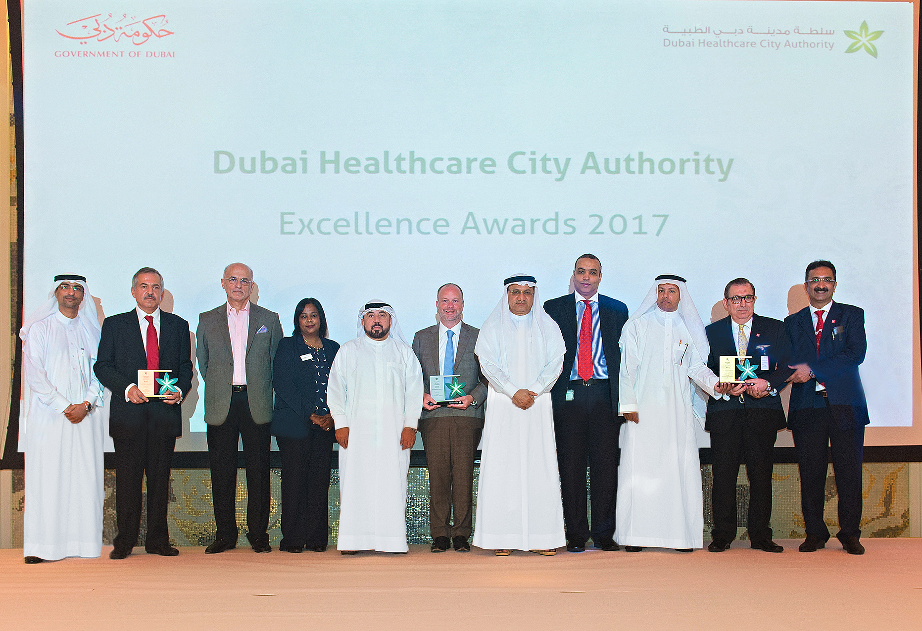 dubai healthcare city authority announces the winners of the first excellence awards, recognizing quality standards and innovative clinical initiatives within the free zone